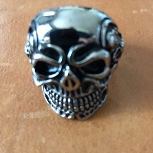 Size 13 SS Skull/Double Skeleton Ring
